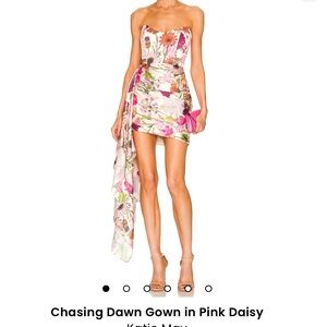 Chasing Down Gown in Pink Daisy -Katie May